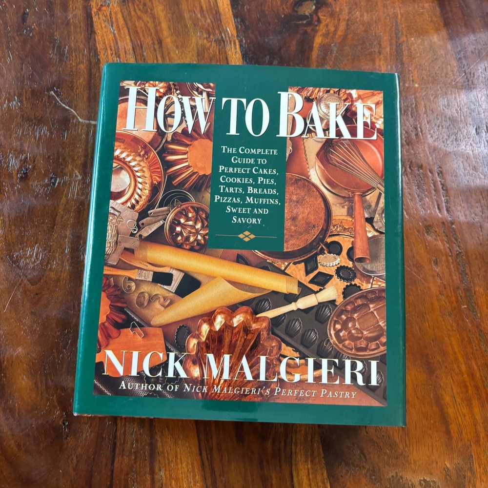 How to Bake Nick Malgieri Hardcover Cookbook Illustrated Baking Guide 1995 ISBN‎
